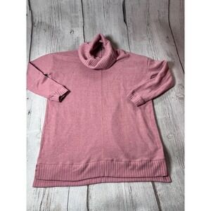 Lulus Cowl Neck Sweater‎ Tunic Womens Small Mauve Pink Minimalist Cozy Oversized
